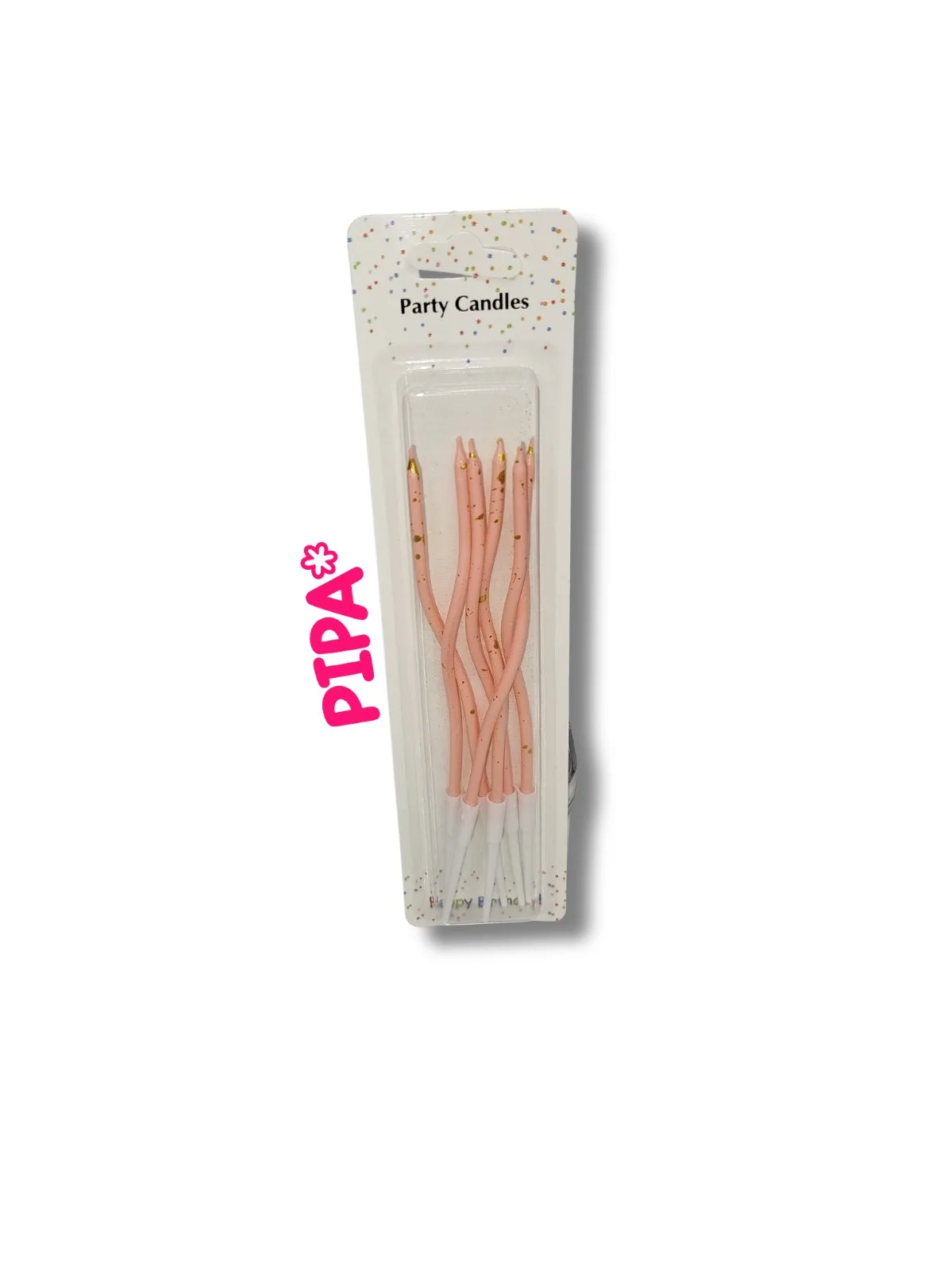 VELAS CURVAS X6 METALIZADAS CON MANCHAS, foto 2